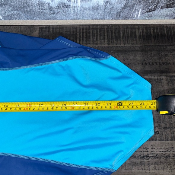 UV Skinz vibrant blue one-piece long sleeve swimsuit SZM - Picture 9 of 11